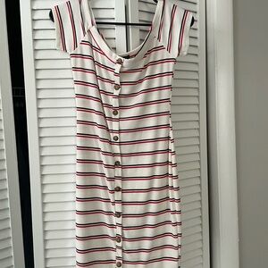 Striped Button-Down Dress